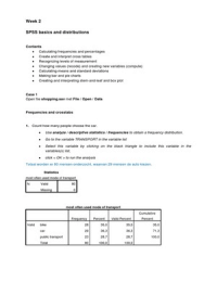 7U9X0 - Onderzoek en Statistiek SPSS handleiding