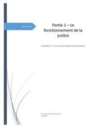 Partie 1 - Chapitre 1 - Le service public de la justice