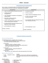 Overzicht KPSD II : belangrijkste kenmerken van de structuren