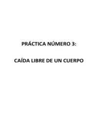 Práctica: caída libre de un cuerpo