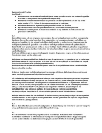 Evidence Based Practice voor verpleegkundigen Hoofdstuk 9 en Hoofdstuk 10