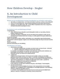 Siegler - How Children Develop Hoofdstuk 1, 3, 4, 6, 7 en 8