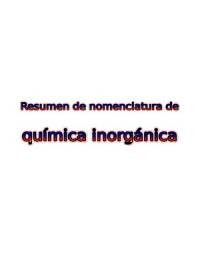 Formulación inorgánica