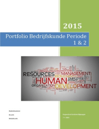 Portfolio Bedrijfskunde eerstejaars (Toegepaste Organisatiekunde) (Beoordeeld met 8)