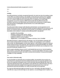 Samenvatting basisboek facility management hs 5