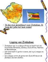 Spreekbeurt voor het land Zimbabwe, samengevat.