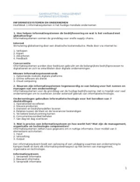 Management Informatiesystemen hoofdstuk 1 & 2 