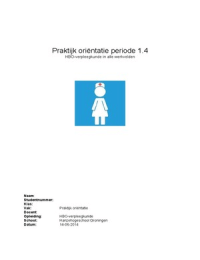 Parktijkorientatie 1.4 in alle werkvelden 