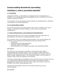 Samenvatting Pedagogiek - Basisboek opvoeding