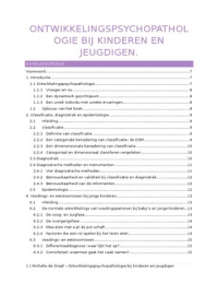 Ontwikkelingspsychotpathologie bij kinderen en jeugdigen - een inleiding
