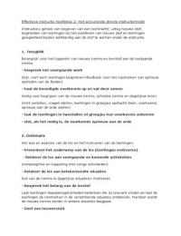 Samenvatting Effectieve instructie H2