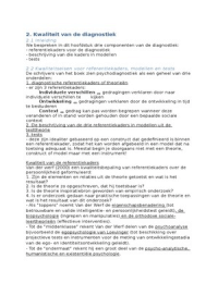 Samenvatting psychodiagnostiek deeltoets 2