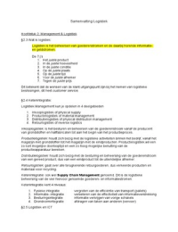 Samenvatting Management & Logistiek