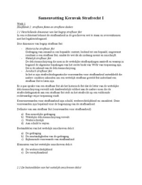 Samenvatting Kernvak Strafrecht I Universiteit Utrecht Rechtsgeleerdheid