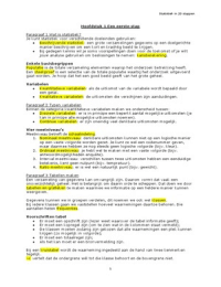 Samenvatting - Statistiek in 20 stappen - Arie Buijs - Hoofdstuk 1,2,3,5,6,8,10,11