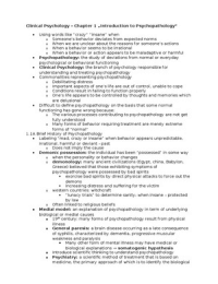 Psychopathology Chapter 1