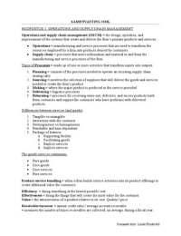 Samenvatting Operations and Supply Chain Management