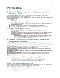 Psychiatrie (pathologie) - volledige samenvatting!