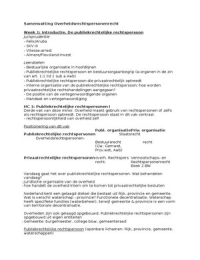 Volledige Samenvatting Overheidsrechtpersonenrecht, incl. jurisprudentie & annotatie-opdracht