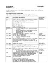 Samenvatting psychiatrie