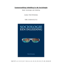 Samenvatting Inleiding in de Sociologie