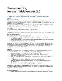 Samenvatting alle leerstof levensmiddelenleer 2.2 + HC's 