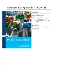 Media en publiek H1 t/m 5, 7, 8, 9 en 12