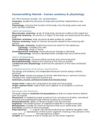 1.2 Samenvatting Marieb - Human Anatomy & Physiology 9th