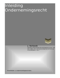 Samenvatting inleiding ondernemingsrecht