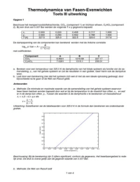 Thermodynamica fasenevenwichten toets 2 met antwoorden