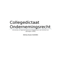 Collegedictaat Ondernemingsrecht (inclusief jurisprudentie en Boom Basic)