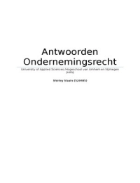 Antwoorden Ondernemingsrecht (inclusief jurisprudentie en Boom Basic)