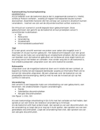 Samenvatting Handboek Scenarioplanning (H1 T/M H3 & H7 T/M H10)