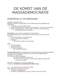 Komst van de massademocratie