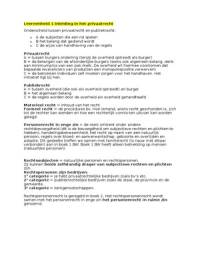 Uitgebreide samenvatting - Inleiding Privaatrecht Werkb. 1 (alle leereenheden)