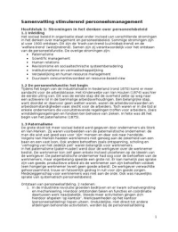 Samenvatting stimulerend personeelsmanagement