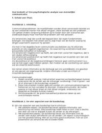 Hoe bedoelt u? Een psychologische analyse van menselijke communicatie. Samenvatting boek. 