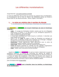 Les différentes mondialisations