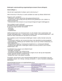 Organisatieprocessen Hoofdstuk 1 t/m 4