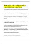  HISM (D033): CHAPTER 6 2024 WITH 100% ACCURATE SOLUTIONS