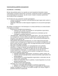 samenvatting boek overheidsmanagement