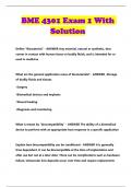 BME 4301 Exam 1 With Solution