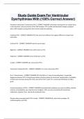 Study Guide Exam For Ventricular  Dysrhythmias With (100% Correct Answer)