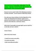 Connecticut Casualty Adjuster For All Lines - Series 18-09 Exam Simulator (2) Questions And Answers 2024