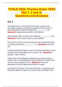 TCOLE 2024: Practice Exam TEEX (Set 1, 2 and 3)  Questions and Answers