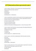 ATI Maternal newborn proctored exam 1 with complete questions and answers.