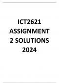 ICT2621 Assignment 2 Answers 2024  Memo 