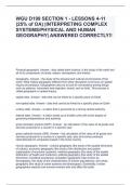 WGU D199 SECTION 1 - LESSONS 4-11 (25% of OA) |INTERPRETING COMPLEX SYSTEMS/PHYSICAL AND HUMAN GEOGRAPHY| ANSWERED CORRECTLY!!