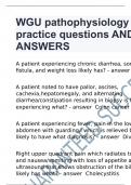 WGU pathophysiology practice questions AND ANSWERS