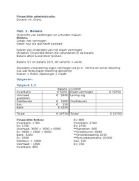 Aantekeningen Keuzevak Basis financiële administratie